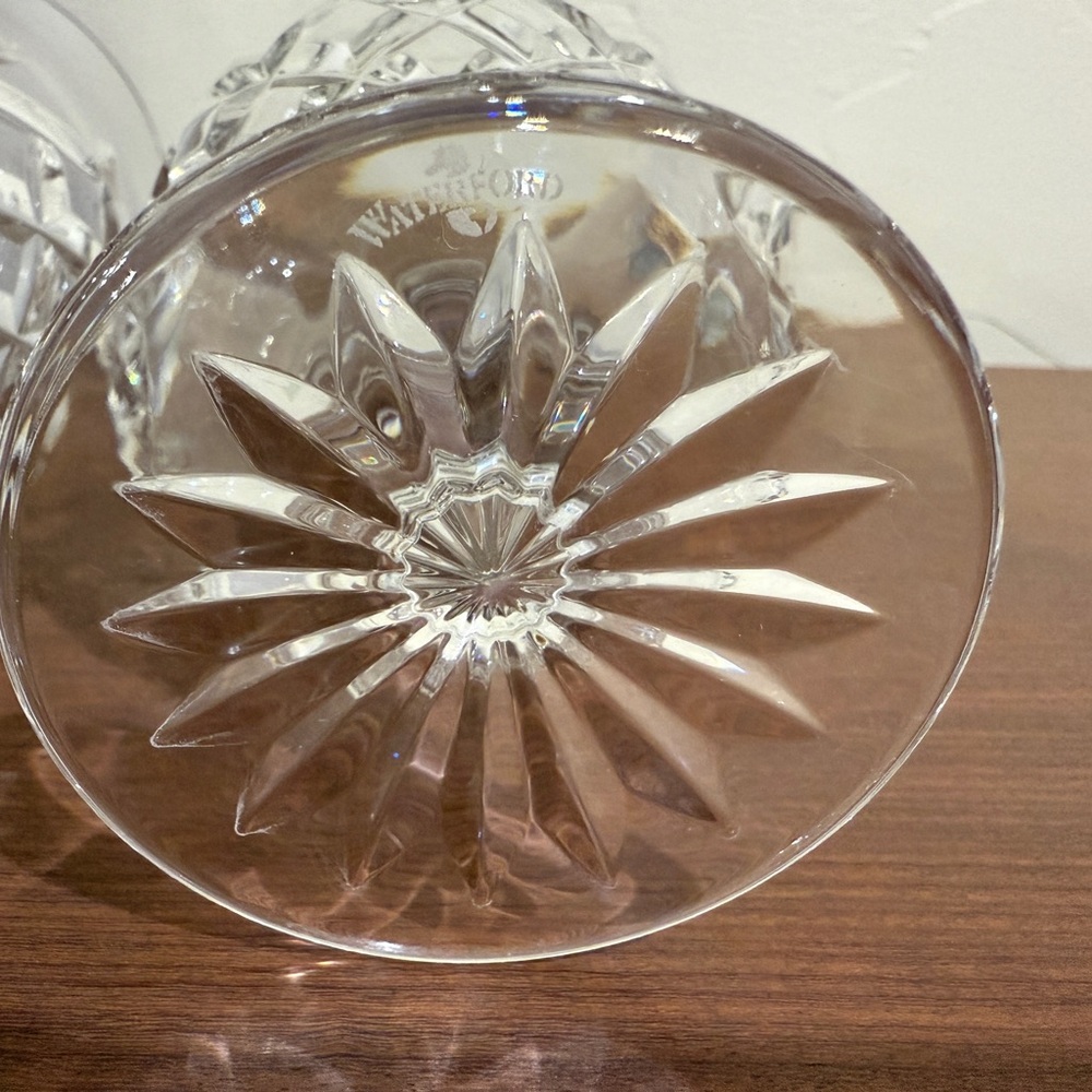 Set of 2 Vintage Waterford Crystal Araglin Footed Punch Glasses For Iced Drinks - Picture 6 of 7